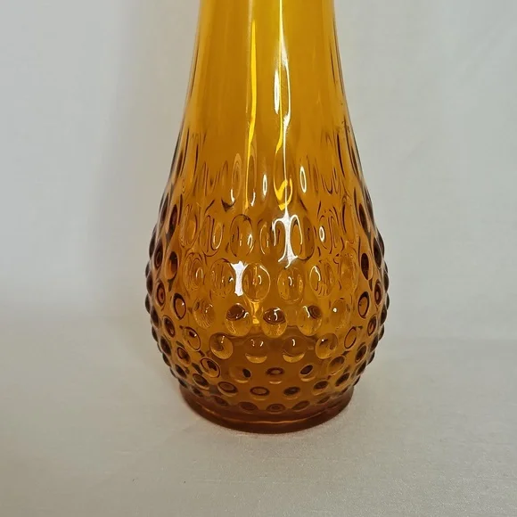 Fenton amber hobnail swung vase - Picture 3 of 5